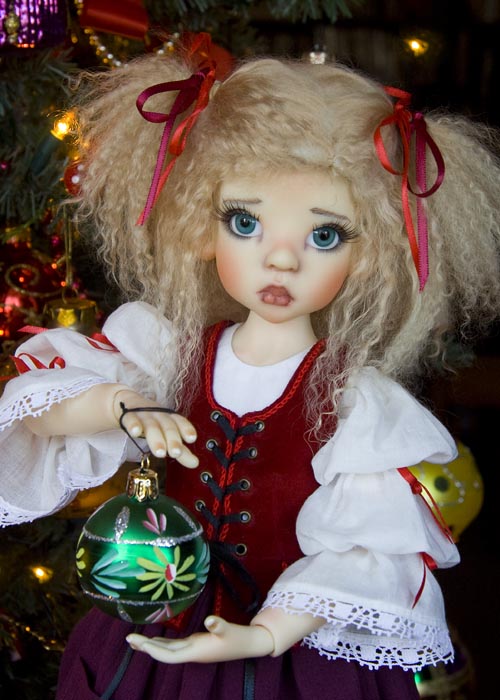 Layla with Vintage Glass Ornament